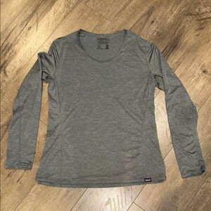 PATAGONIA CAPILENE COOL LIGHTWEIGHT LONG SLEEVE TOP SIZE MEDIUM GRAY